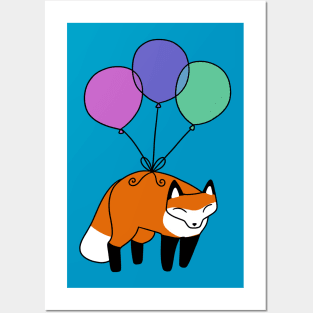 Balloon Fox Posters and Art